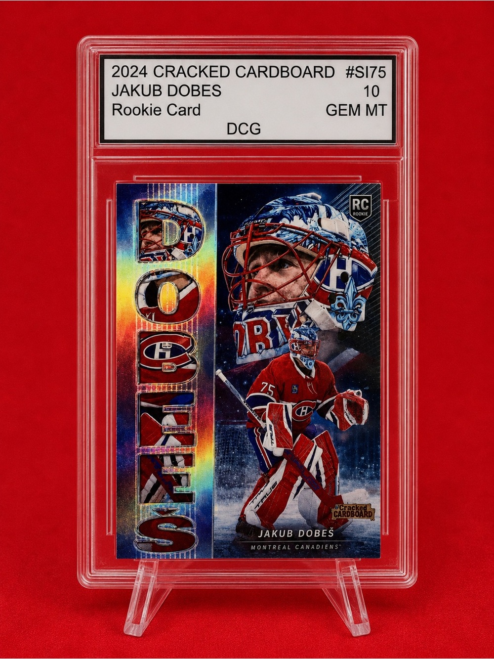 2024 Cracked Cardboard Jakub Dobeš Rookie Card - Montreal Canadiens DCG